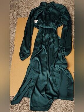 Alexia Admor Emerald Green Long Sleeve Wrap Dress